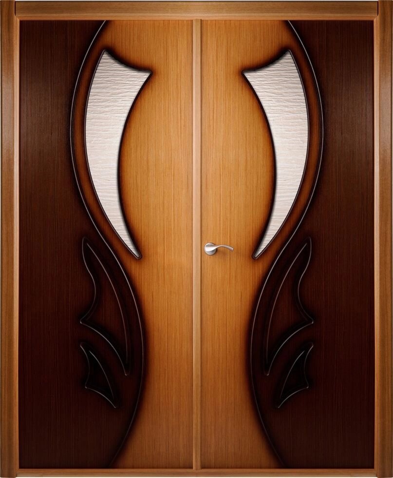 Подвійні міжкімнатні двері: в зал, вітальню, орні від компанії Компанія «Верго» Мелодія вашого будинку! - фото 1