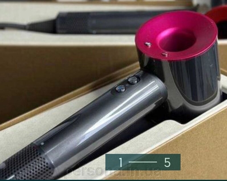 Фен: Dyson Supersonic HD 08, П'ять насадок, сім кольорів, Nickel/Fuchsia Рожевий. від компанії Інтернет магазин - Persona.in. ua - фото 1