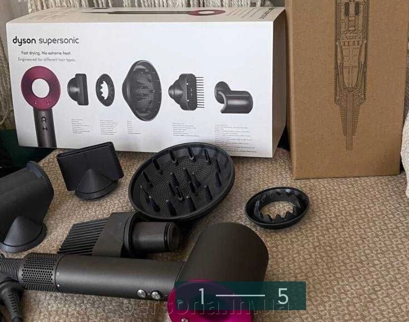 Фен: Dyson Supersonic HD07 , в цвете Iron/ Fuchsia від компанії Інтернет магазин - Persona.in. ua - фото 1