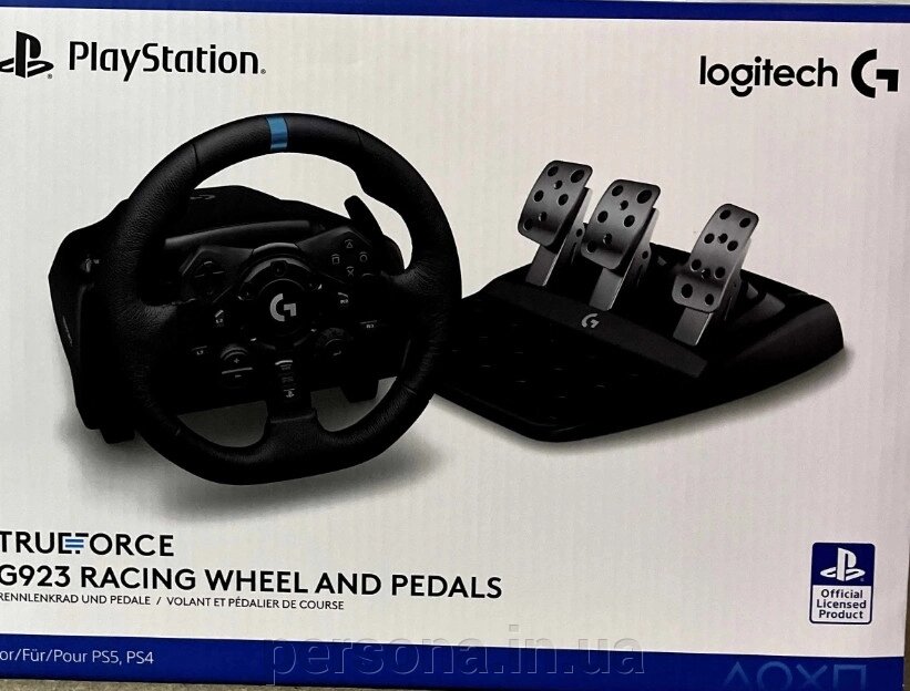 Комплект: Кермо, Педалі: Logitech G923 PS4/PS5/PC. від компанії Інтернет магазин - Persona.in. ua - фото 1