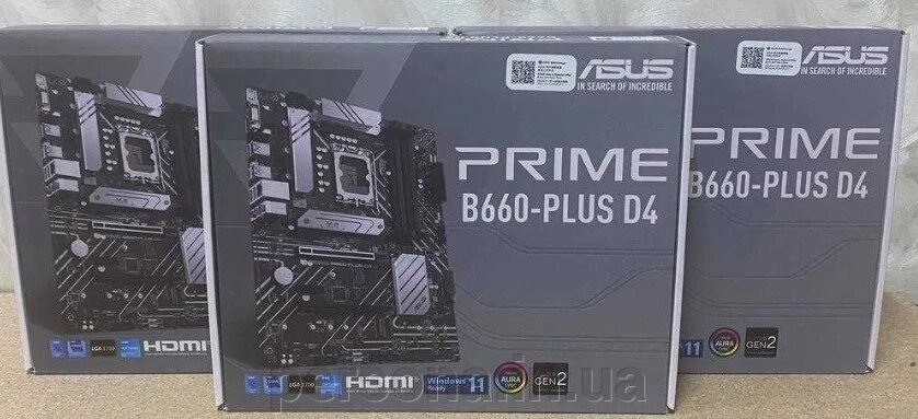 Материнська плата: ASUS PRIME B660- PLUS D4 (90MB18XO-M1EAYO) Нові! від компанії Інтернет магазин - Persona.in. ua - фото 1