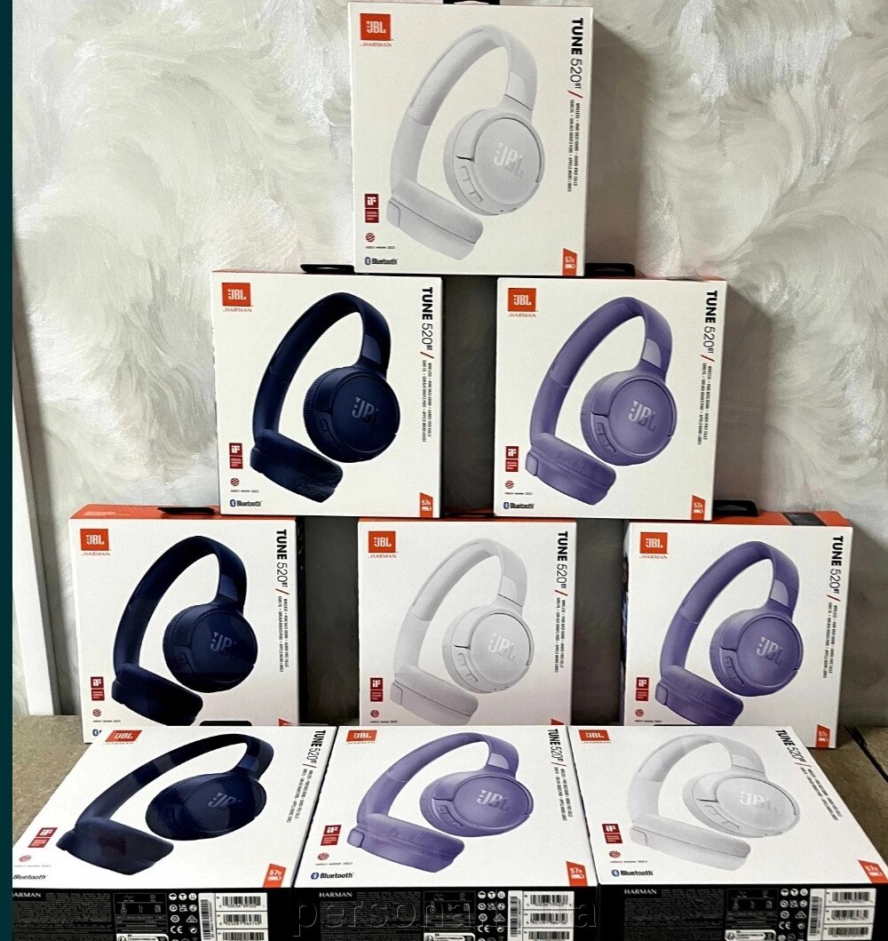 Навушники з Мікрофоном: JBL Tune 520 Вт. White / Purple Blue. У наявності! від компанії Інтернет магазин - Persona.in. ua - фото 1