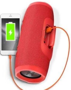 Портативна блютуз-колонка JBL Charge 3 з USB, SD, FM (20 ватів червона)