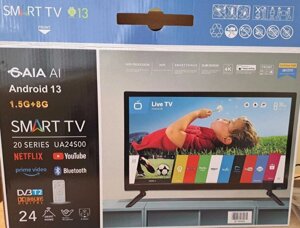 Телевізор 4К Самсунг 24 дюйми SMART TV Wi-Fi Андроїд 13 IPS телевізор.