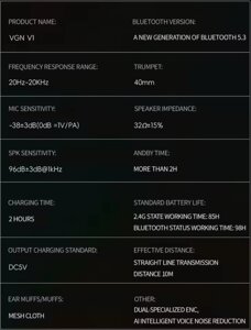 Бездротові ігрові навушники гарнітура з мікрофоном 2.4 vgn vxe v1
