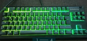 Клавіатура: Steel Series Apex 3 TKL USB.