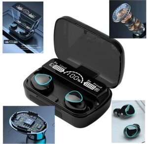 Бездротові навушники M10 з мікрофоном та док станцією-кейсом.