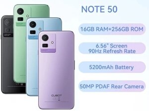 Новинка! CuBot Note 50-8+8/256Gb. 6.56" , 5200mAh.