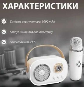 Колонка з мікрофоном PlatinumC-20 BT/TF/USB/FM
