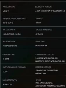 Бездротові ігрові навушники гарнітура з мікрофоном 2.4 vgn vxe v1