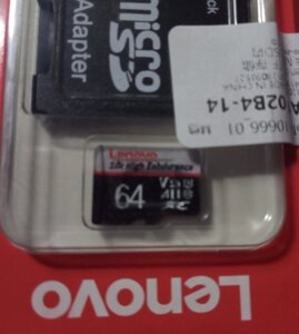 Карта пам'яті Lenovo 2 Тб мікро sd з адаптером.