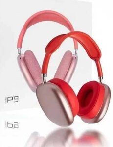 Бездротові Bluetooth-навушники Air Max P9 STEREO Червоні.