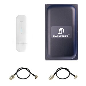 Комплект "4G роутер ZTE MF79U + Панельна 3G/4G антена MARKETNET Maxi MIMO 22 dBi 824-960 МГц/1700-2700 МГц"