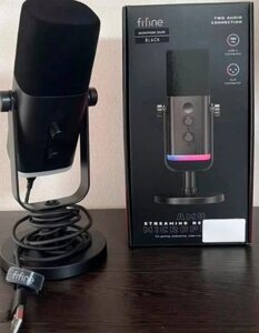 Мікрофон Fifine AM 8 для ігор, стрімінгу, подкастів ОРИГІНАЛ