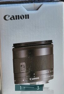 Об'єктив для фотоапарата CANON EF-M 11-22 mm. f/4-5.6.