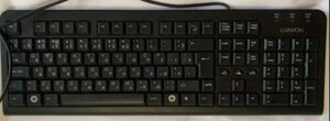 Клавіатура: Canyn CNR KEYB6U з англійським і литовським алфавітами.