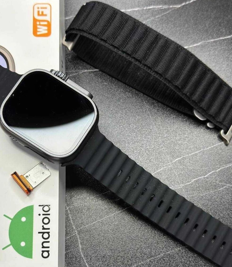СМАРТ-годинник: Smart Watch Ultra 4g Android SIM карта + ремінець. від компанії Інтернет магазин - Persona.in. ua - фото 1