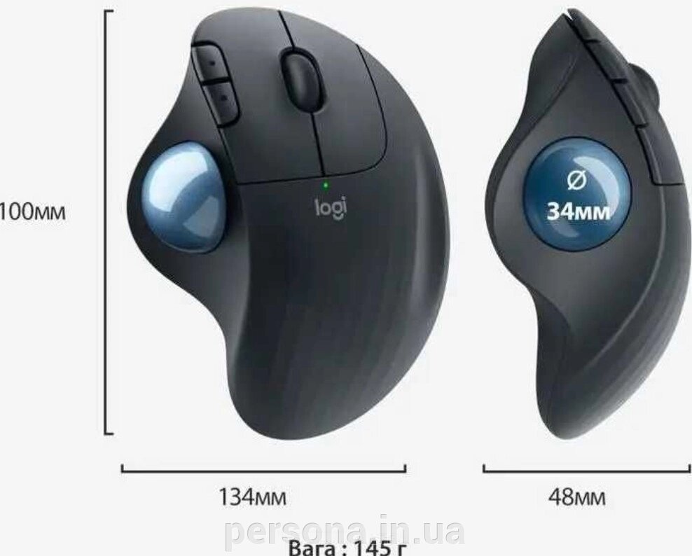 Трекбол Миша: Logitech ERGO M575. Графіт. від компанії Інтернет магазин - Persona.in. ua - фото 1