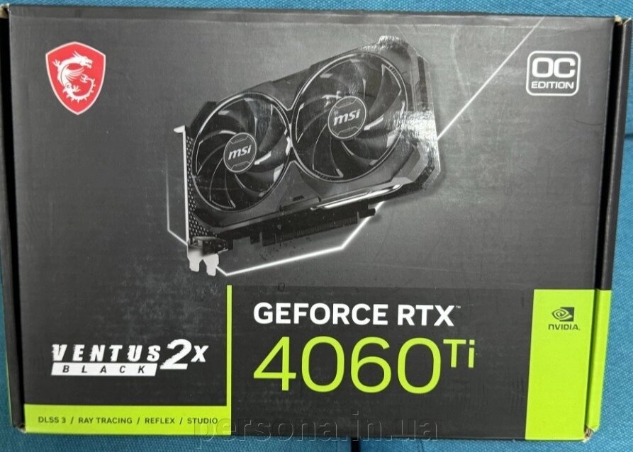 Відеокарта: GeForce RTX 4060 Ti VENTUS 2X Black 8G OC. від компанії Інтернет магазин - Persona.in. ua - фото 1
