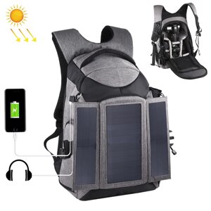 Фоторюкзак, рюкзак Puluz для фотоапаратів і камер - з сонячною батареєю 14 Ватт (тип PU5012H)