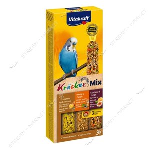 Ласощі для птахів Крекер для папуг з медом фруктами та яйцем Vitakraft 3шт