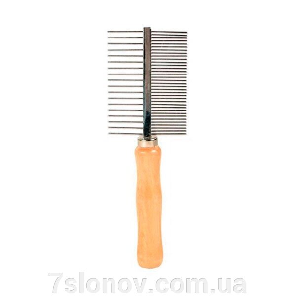 Гребінець двосторонній для кішок і собак дерев'яний 17,5*3 см Fох від компанії Інтернет Ветаптека 7 слонів - фото 1