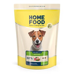 Корм для собак DOG ADULT MINI для активних собак і юніорів Ягня з рисом 700 г Home Food