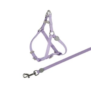 Комплект з нейлону шлея та повідець для котів 27-45 см/1,2 м світло-фіолетова Trixie