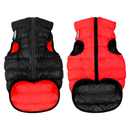 Куртка для зобак airyvest двостороння, розмір XS 22, червоно-чорна