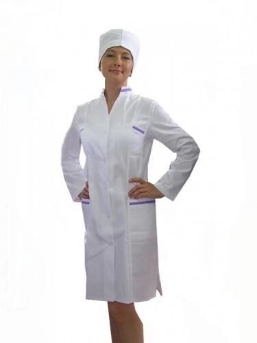Жіночий халат медичний на ґудзиках арт. 33, Сорочка - наявність