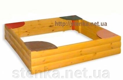 Дитяча пісочниця з дерева 200х200 см "Проста" від компанії SportStenkaUA Шведська стінка, спортивний куточок з виробництва, Київ - фото 1
