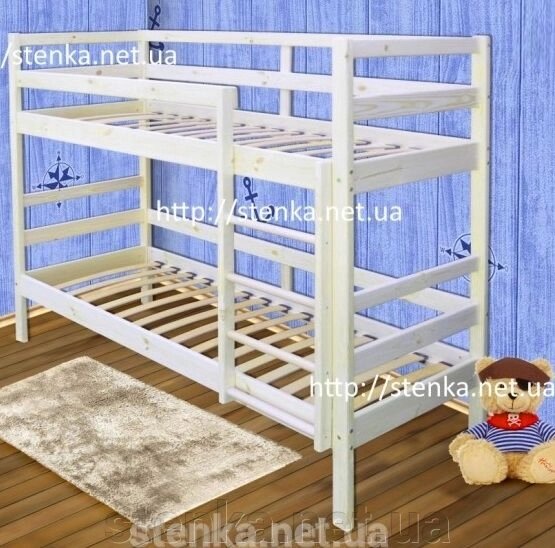 Дитяче двоярусне ліжко 190 * 80 см Сосна від компанії SportStenkaUA Шведська стінка, спортивний куточок з виробництва, Київ - фото 1
