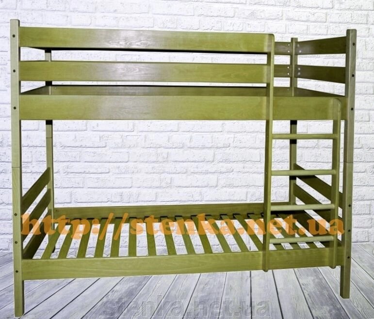 Дитяче ліжко двоповерхова трансформер з натурального дерева від компанії SportStenkaUA Шведська стінка, спортивний куточок з виробництва, Київ - фото 1