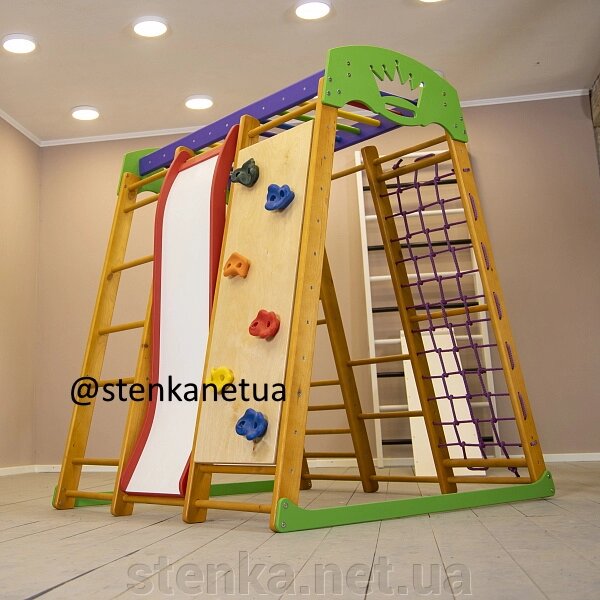 Дитячий ігровий центр "Бамбіно Скелелаз" 1,5 м від компанії SportStenkaUA Шведська стінка, спортивний куточок з виробництва, Київ - фото 1