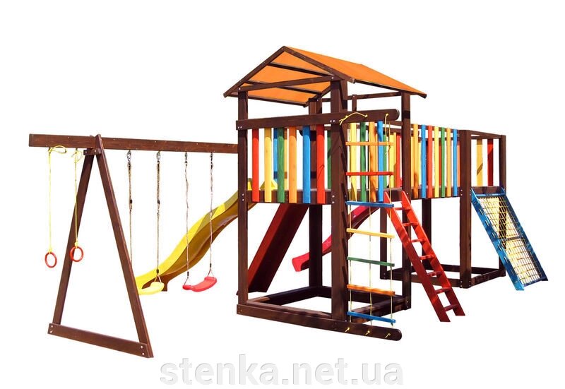 Дитячий майданчик Форт-БГ від компанії SportStenkaUA Шведська стінка, спортивний куточок з виробництва, Київ - фото 1