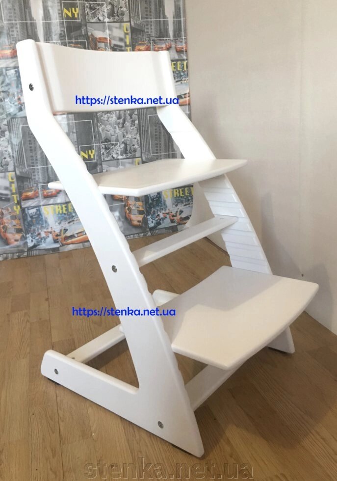 Регульований стілець Кольоровий (білий, фіолет, рожевий) від компанії SportStenkaUA Шведська стінка, спортивний куточок з виробництва, Київ - фото 1