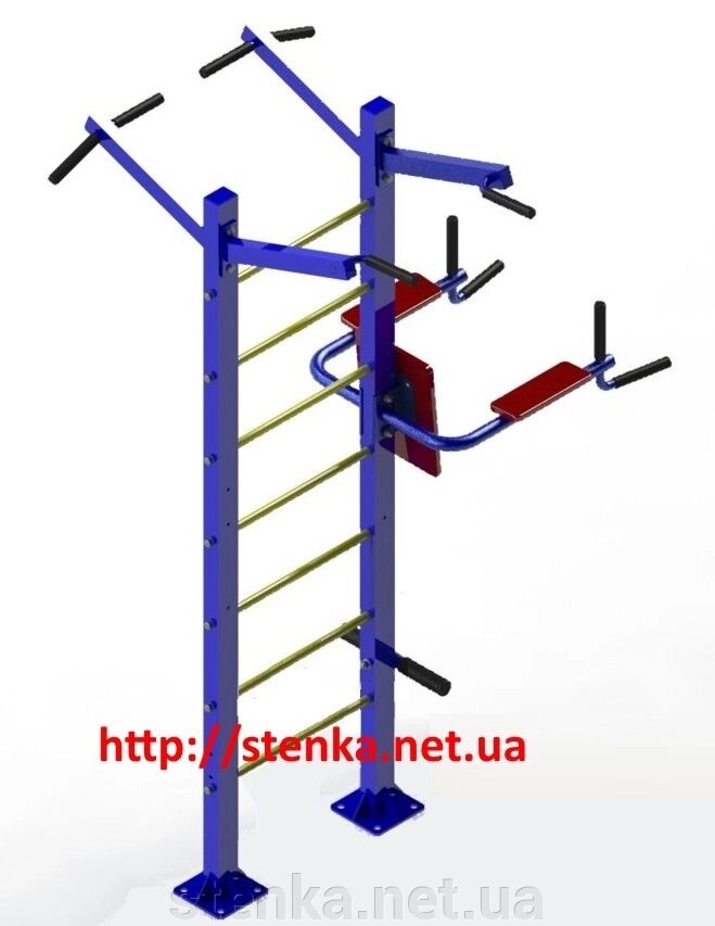 Спортивний куточок для вулиці Універсал-1 від компанії SportStenkaUA Шведська стінка, спортивний куточок з виробництва, Київ - фото 1