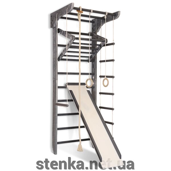 Спортивный уголок Loft с горкой и турником h 220 ##от компании## SportStenkaUA Шведская стенка, спортивный уголок с производства, Киев - ##фото## 1