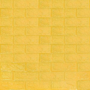 Самоклеящаяся декоративна 3D панель жовтий цегла 700х770х3мм (010-3) SW-00001894