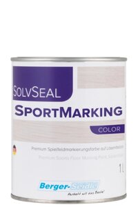 Фарба для розмітки підлог в спортивних залах Berger SolvSeal SportMarking color 1л