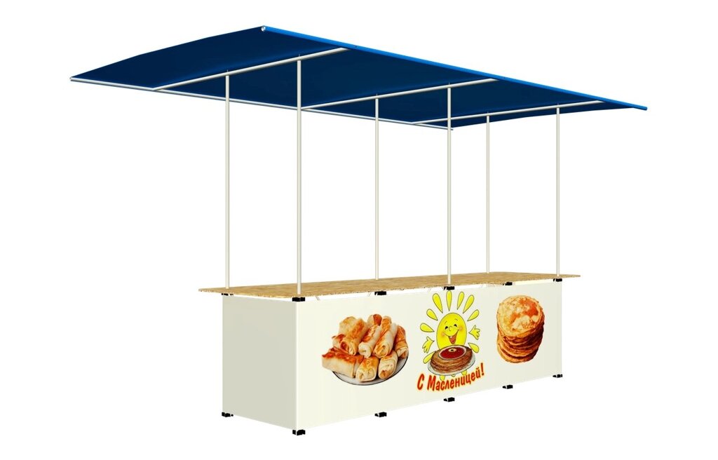 Стіл для вуличної торгівлі з навісом від компанії ШирмаМаркет - фото 1