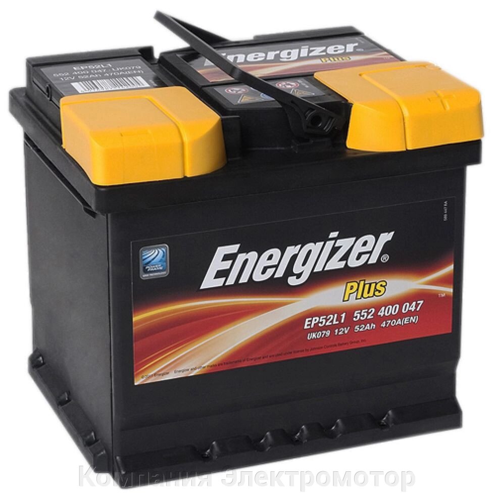 Акумулятор Energizer 6ст-52 R + (470A) 207 * 175 * 190 від компанії Компанія Єлектромотор - фото 1