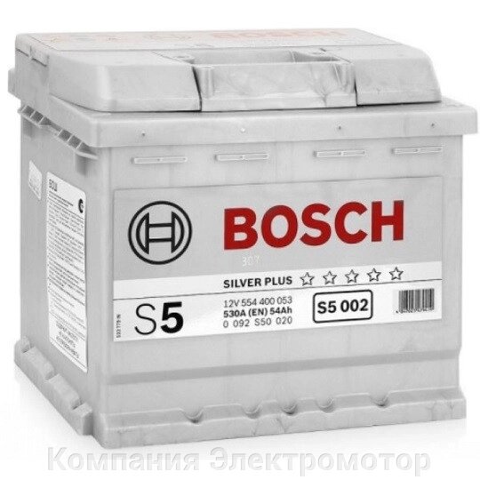 Автомобільний акумулятор bosch s5 silver plus 6СТ-54 від компанії Компанія Єлектромотор - фото 1