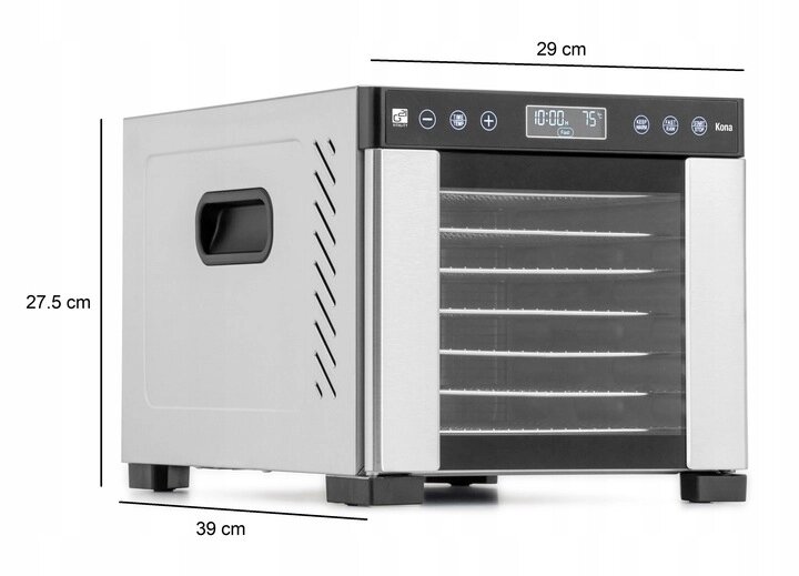 Велика потужна сушарка для грібив овочів фруктів 35-75 градусів 7 сит G21 KONA 600 Вт від компанії joker - фото 1