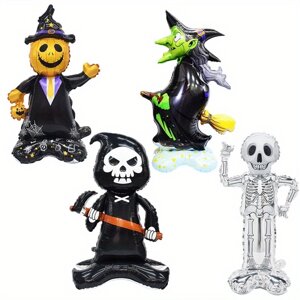 Прикраси Хелловін для вечірки «Тыква, Ведьма, Скелет и Жнец» — набір куль