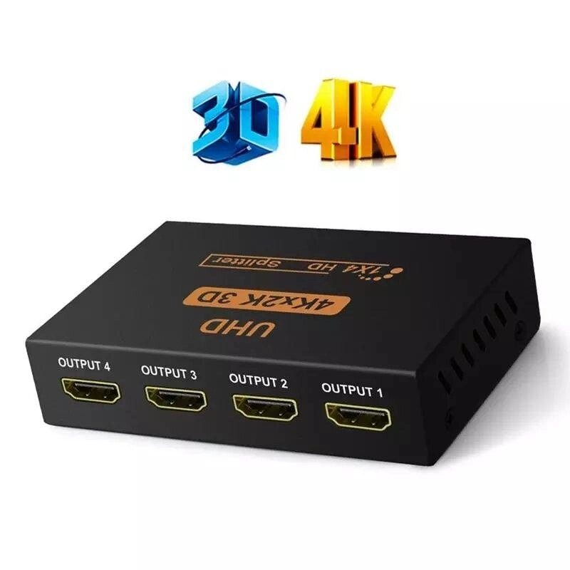 Активный HDMI разветвитель сплиттер 1 х 4,2K 4K, splitter HDMI 1 на 4 от компании Artiv - Интернет-магазин - фото 1