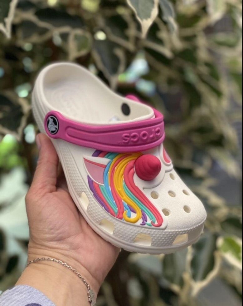 Дитячі кроки Crocs, єдинороги, оригінал на складі від компанії Artiv - Інтернет-магазин - фото 1