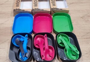 НАБІР WILDO CAMP-A-BOX DUO ложка вилка ніж тарілка кружка набор 2 в 1