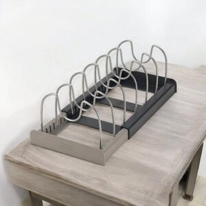 Сушарка під тарілки Stenson металева підставка посуду кришок