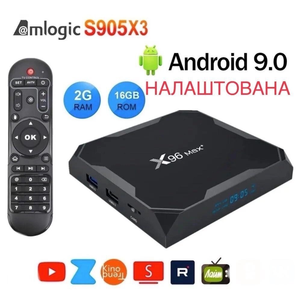 SmartTV Налаштована X96 Max plus 2/16 S905x3 СмартТВ Андроїд прист від компанії Artiv - Інтернет-магазин - фото 1